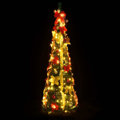 VidaXL Künstlicher Weihnachtsbaum Pop-Up 200 LEDs 210 cm Grün