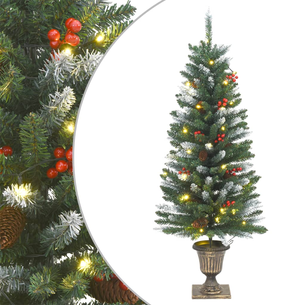 Vidaxl Künstliche Weihnachtsbäume 2 St 100 LEDs 120 cm Grün