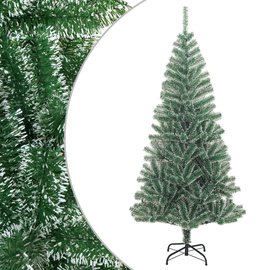 Vidaxl Kunstkerstboom mit Schnee 210 cm Grün