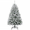 Vidaxl Kunstkerstboom mit Scharnieren und Schnee 120 cm