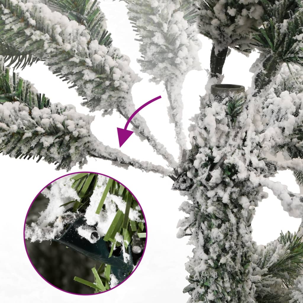 Vidaxx künstlicher Weihnachtsbaum mit Scharnieren und Schnee 240 cm