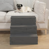VIDAXL PET -Treppe 40x37,5x35 cm Festkiefergrau