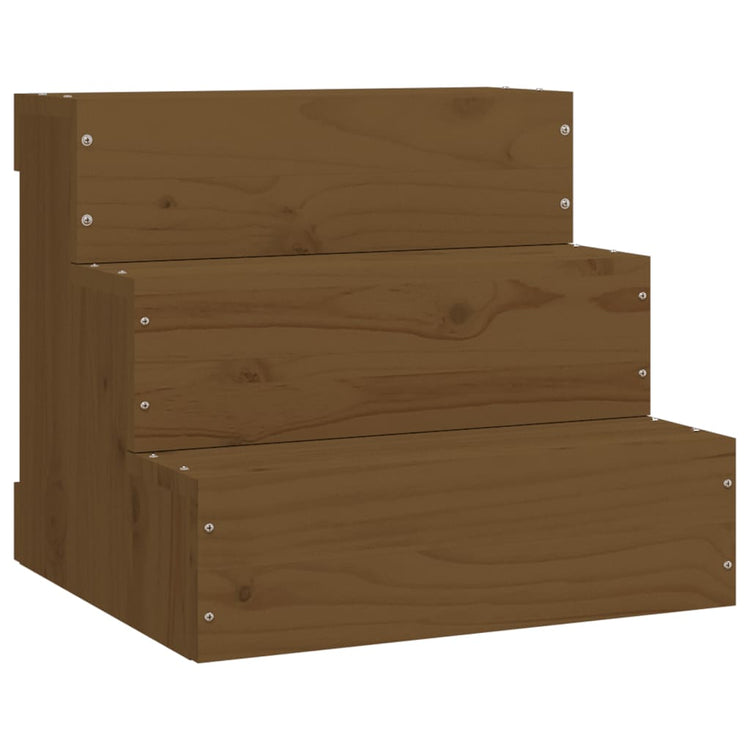 Vidaxl Pet Treppe 40x37,5x35 cm Festkiefer Honigbraun