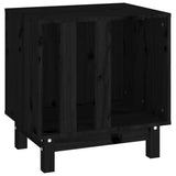 Vidaxl Dog Loft 50x40x52 cm Festkiefer schwarz - afbeelding 2