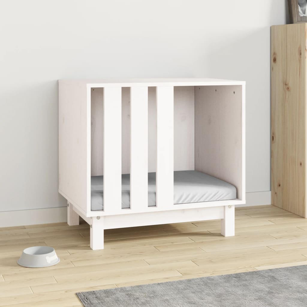 Vidaxl Hund Loft 60x45x57 cm Festkiefer weiß