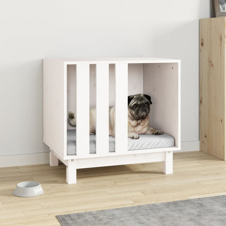 Vidaxl Hund Loft 60x45x57 cm Festkiefer weiß