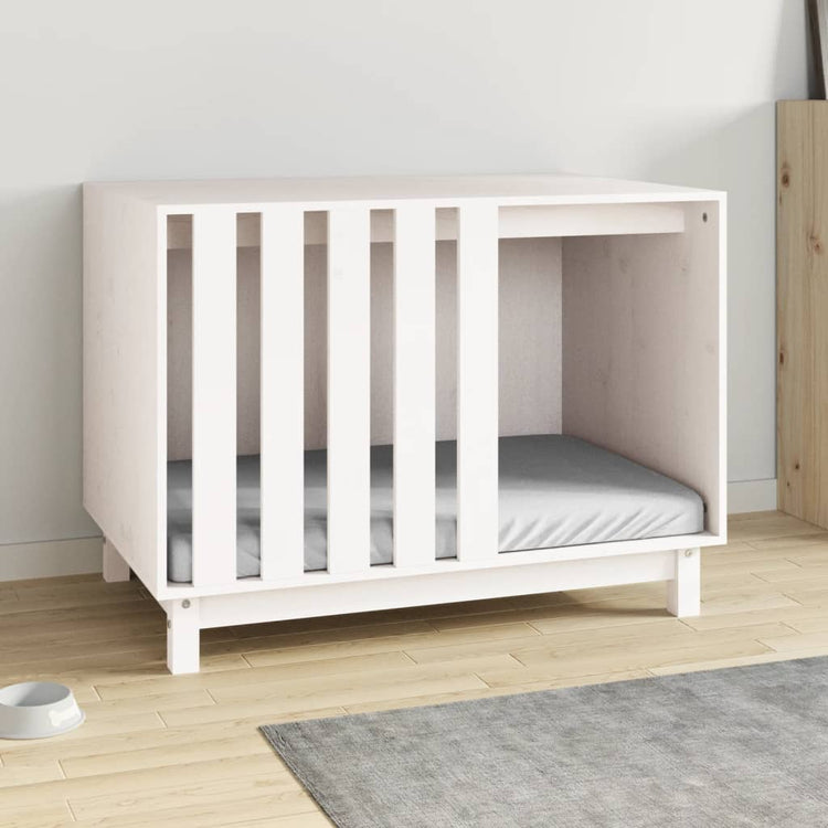 Vidaxl Dog Loft 90x60x67 cm Festkiefer weiß