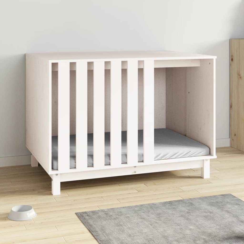 Vidaxl Hund Loft 100x70x72 cm Festkiefer weiß