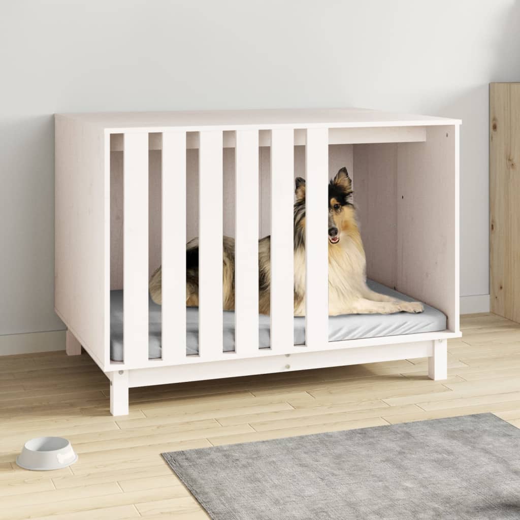 Vidaxl Hund Loft 100x70x72 cm Festkiefer weiß