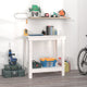 Vidaxl Workbench 80x50x80 cm Festkiefer weiß