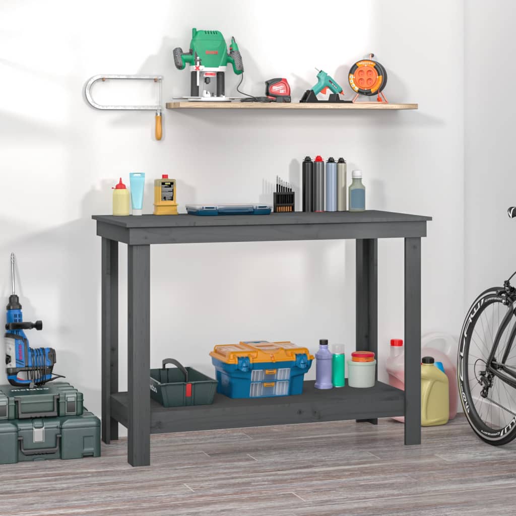 Vidaxl Workbench 110x50x80 cm Festkiefergrau