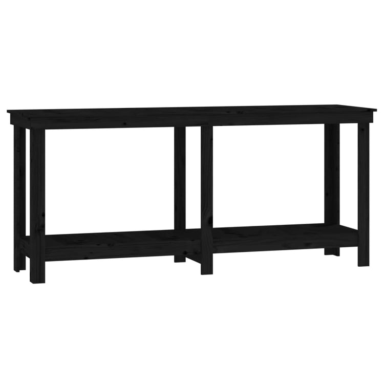 Vidaxl Workbench 180x50x80 cm Festkiefer schwarz
