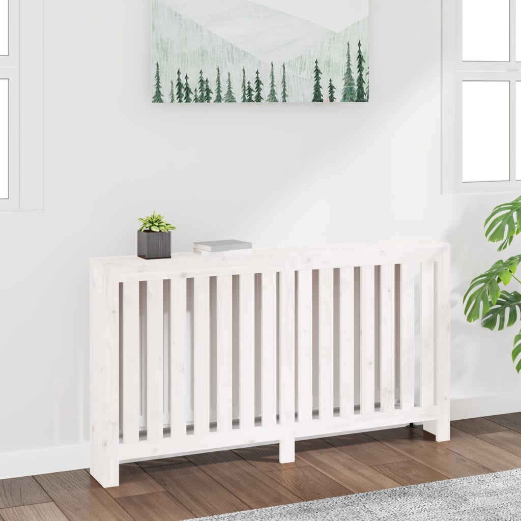 VIDAXL -Radiatorkonstruktion 153x19x84 cm Festkiefer weiß
