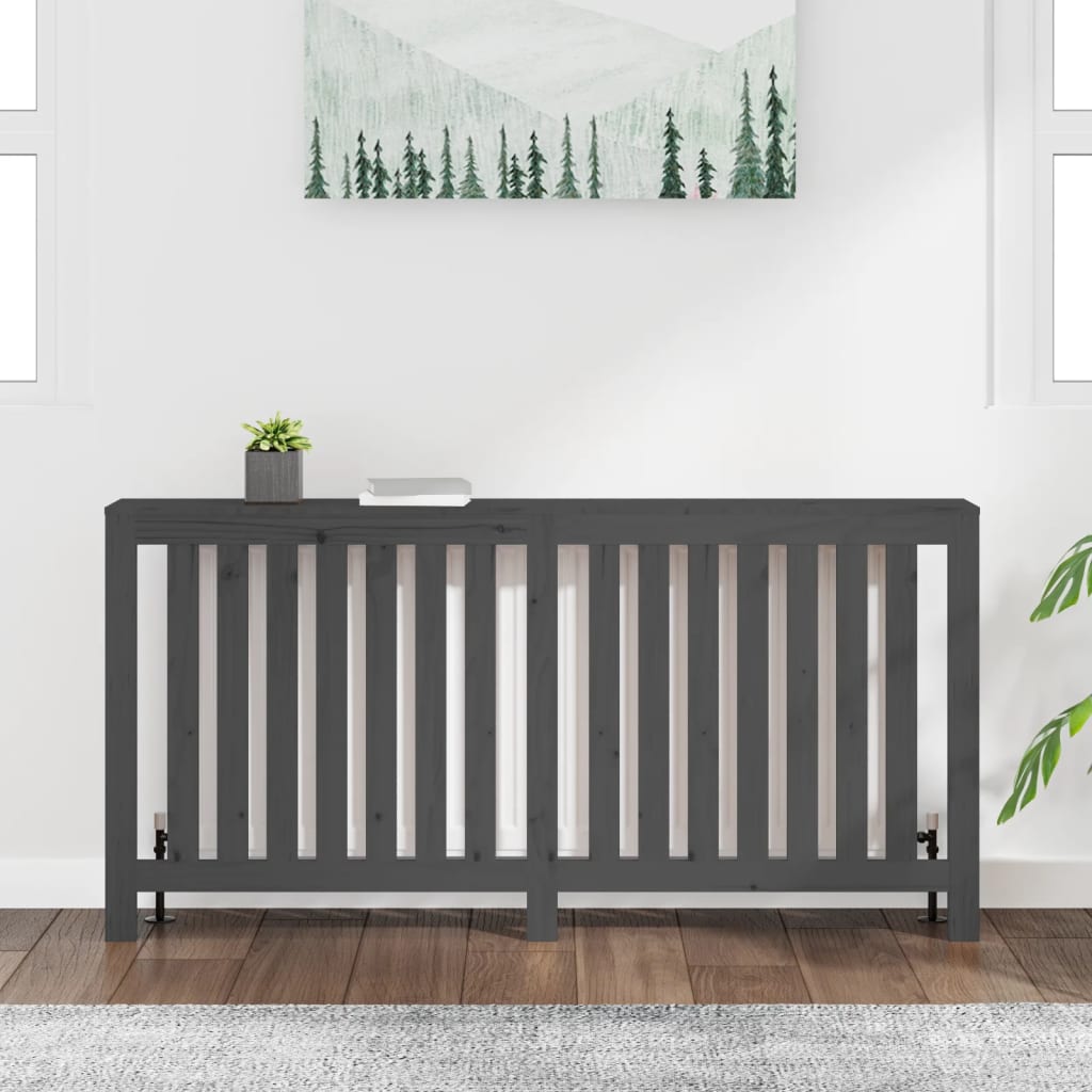 VIDAXL -Radiatorkonstruktion 169x19x84 cm Festkiefergrau