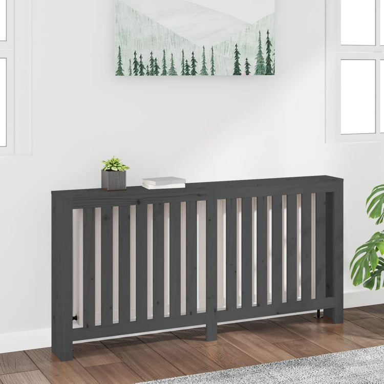 VIDAXL -Radiatorkonstruktion 169x19x84 cm Festkiefergrau