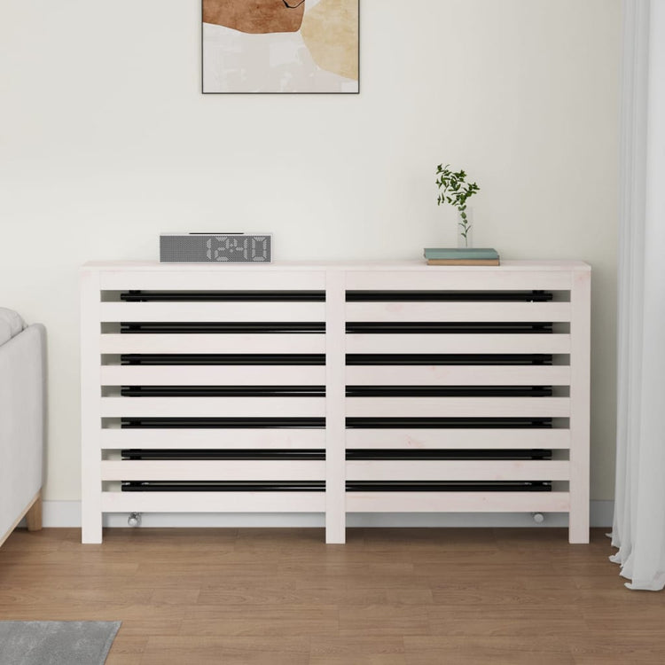 VIDAXL -Radiatorkonstruktion 153x19x84 cm Festkiefer weiß