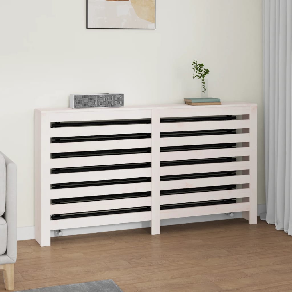 VIDAXL -Radiatorkonstruktion 153x19x84 cm Festkiefer weiß