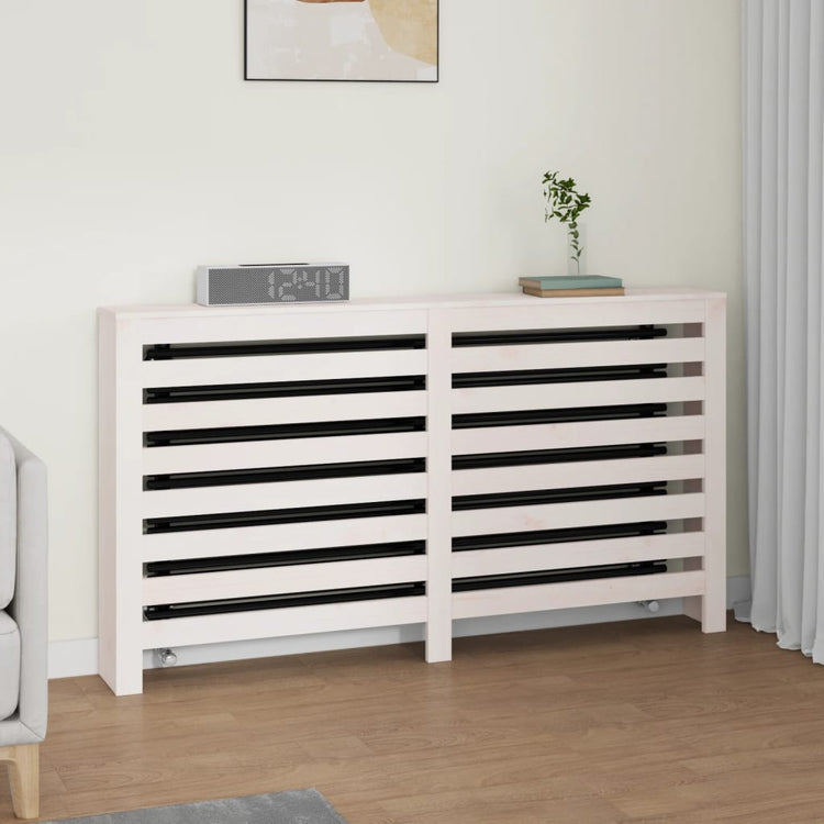 VIDAXL -Radiatorkonstruktion 153x19x84 cm Festkiefer weiß