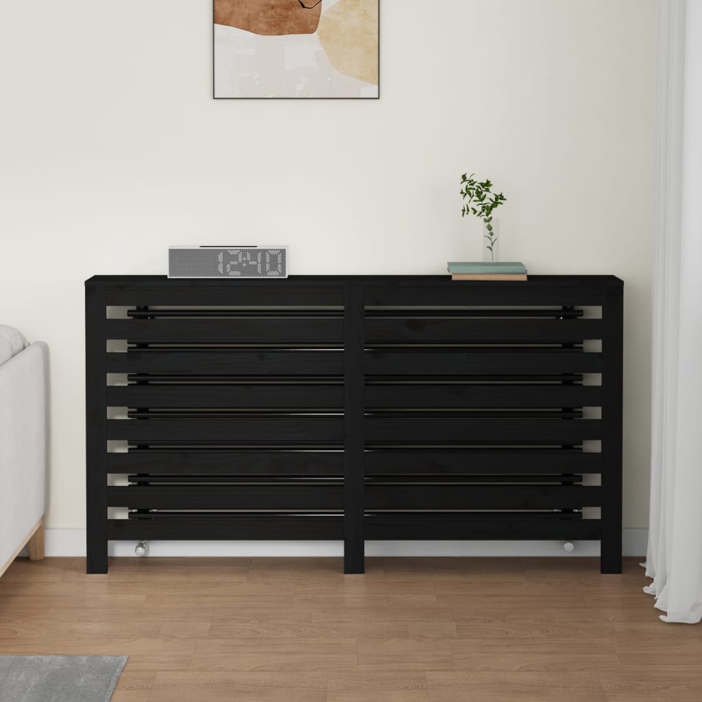 VIDAXL -Strahlungskonstruktion 153x19x84 cm Festkiefer Holz schwarz