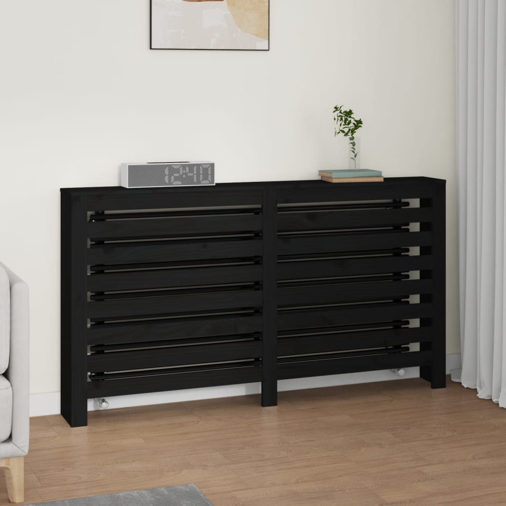VIDAXL -Strahlungskonstruktion 153x19x84 cm Festkiefer Holz schwarz