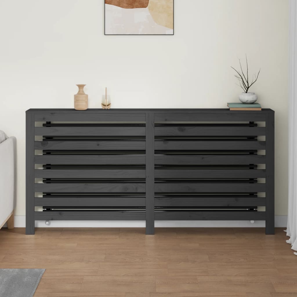 VIDAXL -Radiatorkonstruktion 169x19x84 cm Festkiefergrau