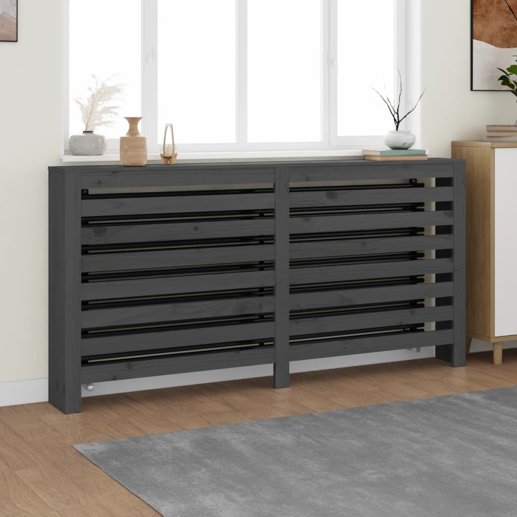 VIDAXL -Radiatorkonstruktion 169x19x84 cm Festkiefergrau