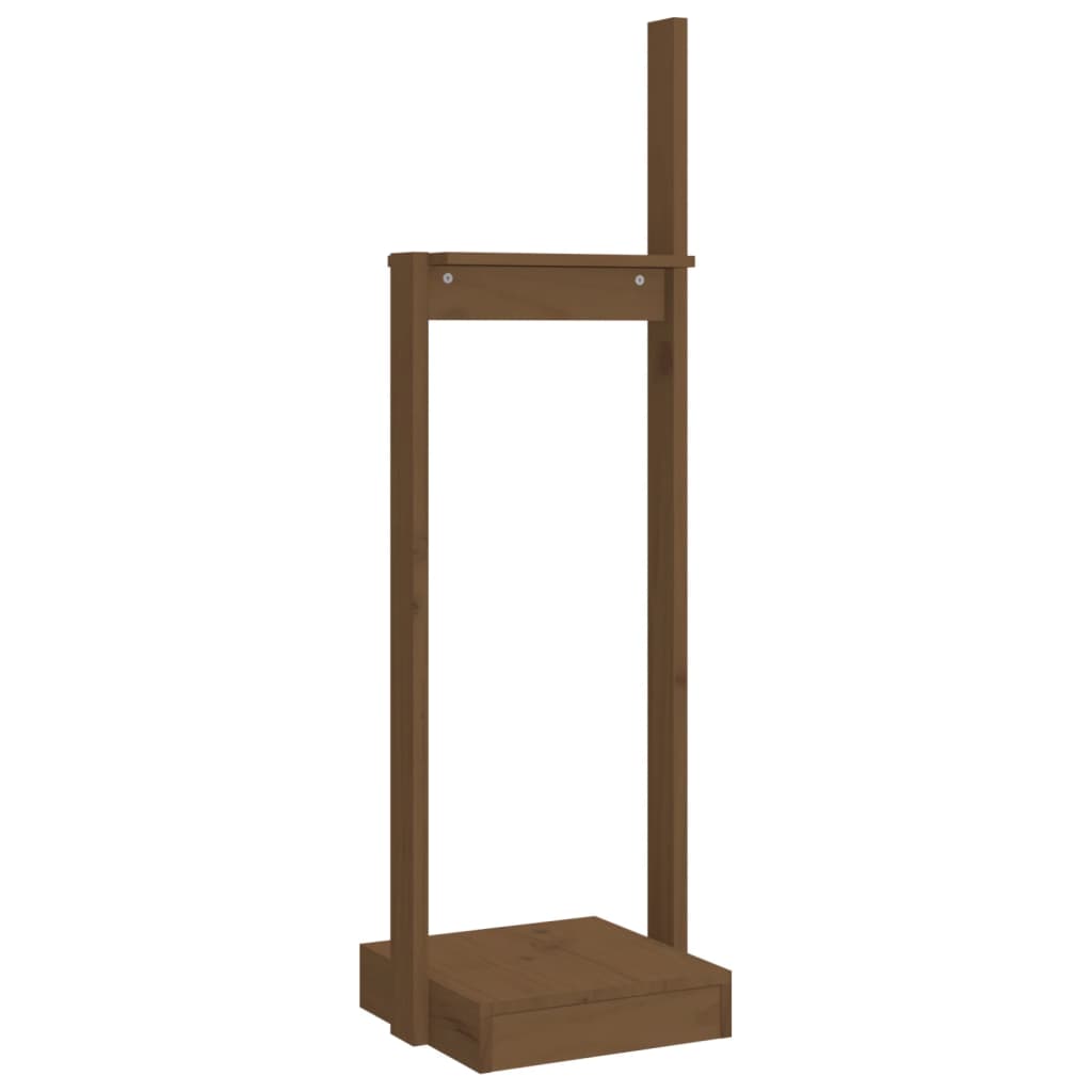 Vidaxl Holzblockhalter 33,5x30x110 cm Festkiefer Honigbraun