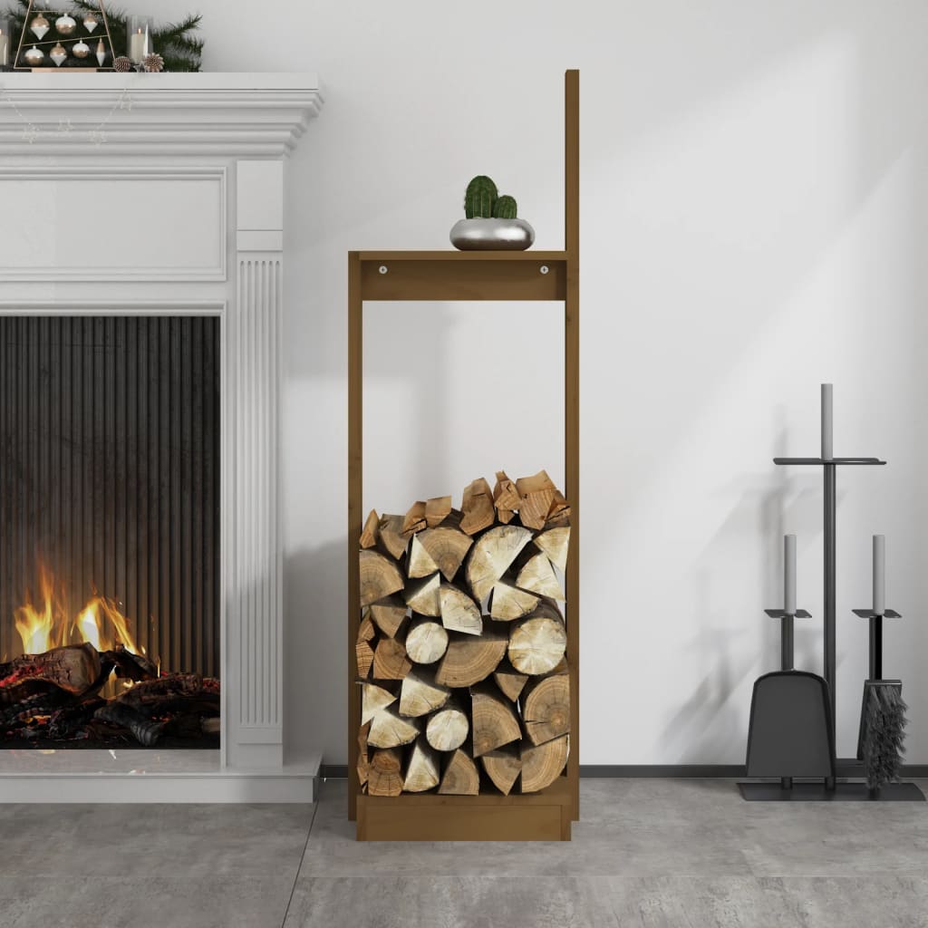 Vidaxl Holzblockhalter 33,5x30x110 cm Festkiefer Honigbraun