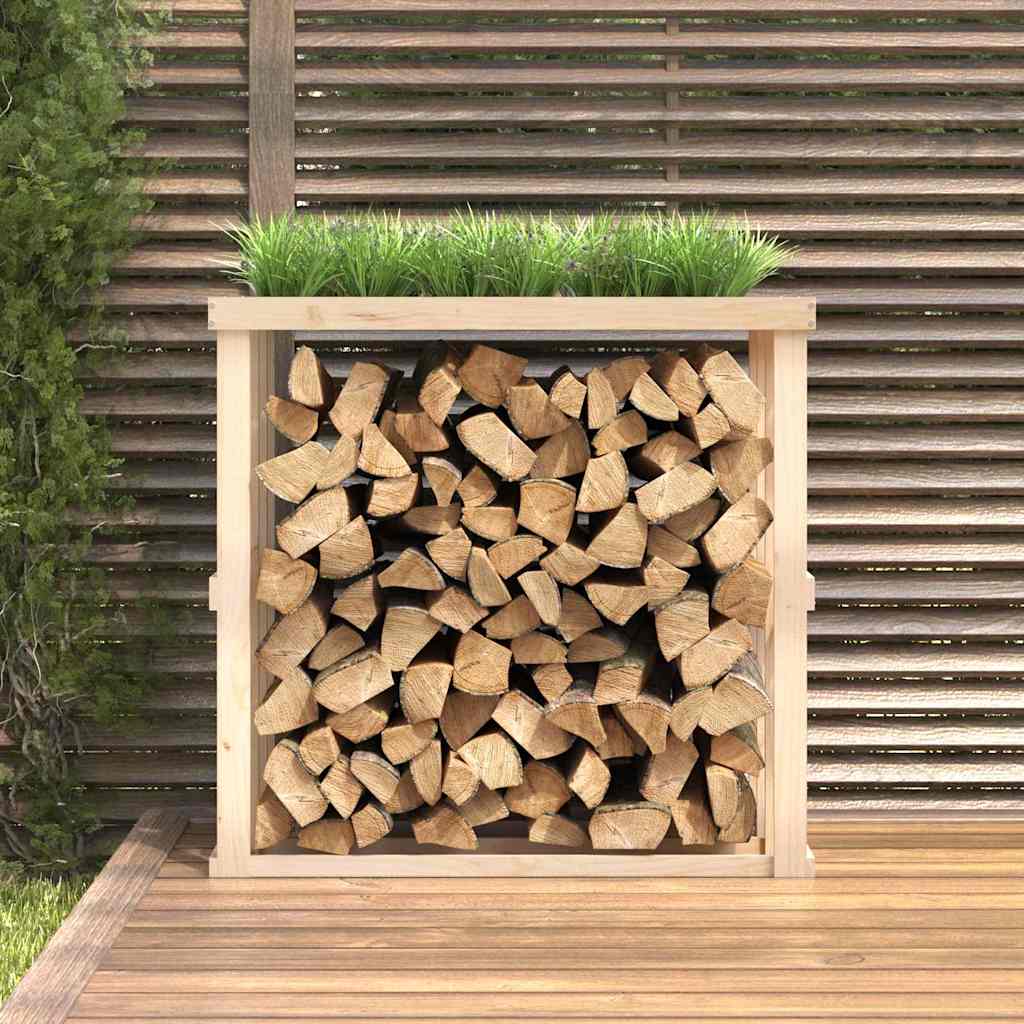 Vidaxxl Holzhalter 108x52x106 cm aus massivem Kiefernholz