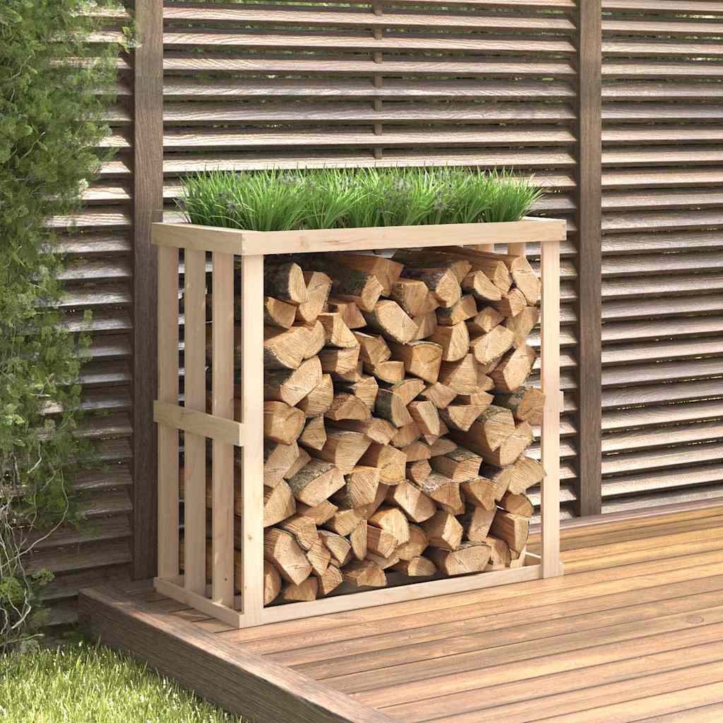 Vidaxxl Holzhalter 108x52x106 cm aus massivem Kiefernholz