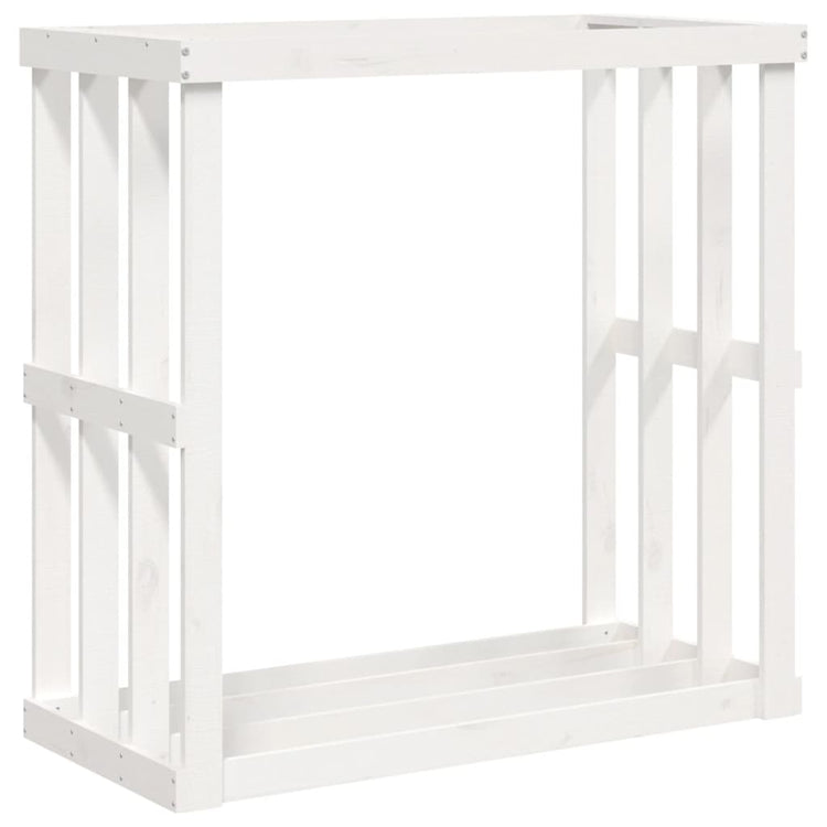 Vidaxx Holzscheithalter 108x52x106 cm massives Kiefernholz weiß