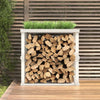 Vidaxx Holzscheithalter 108x52x106 cm massives Kiefernholz weiß