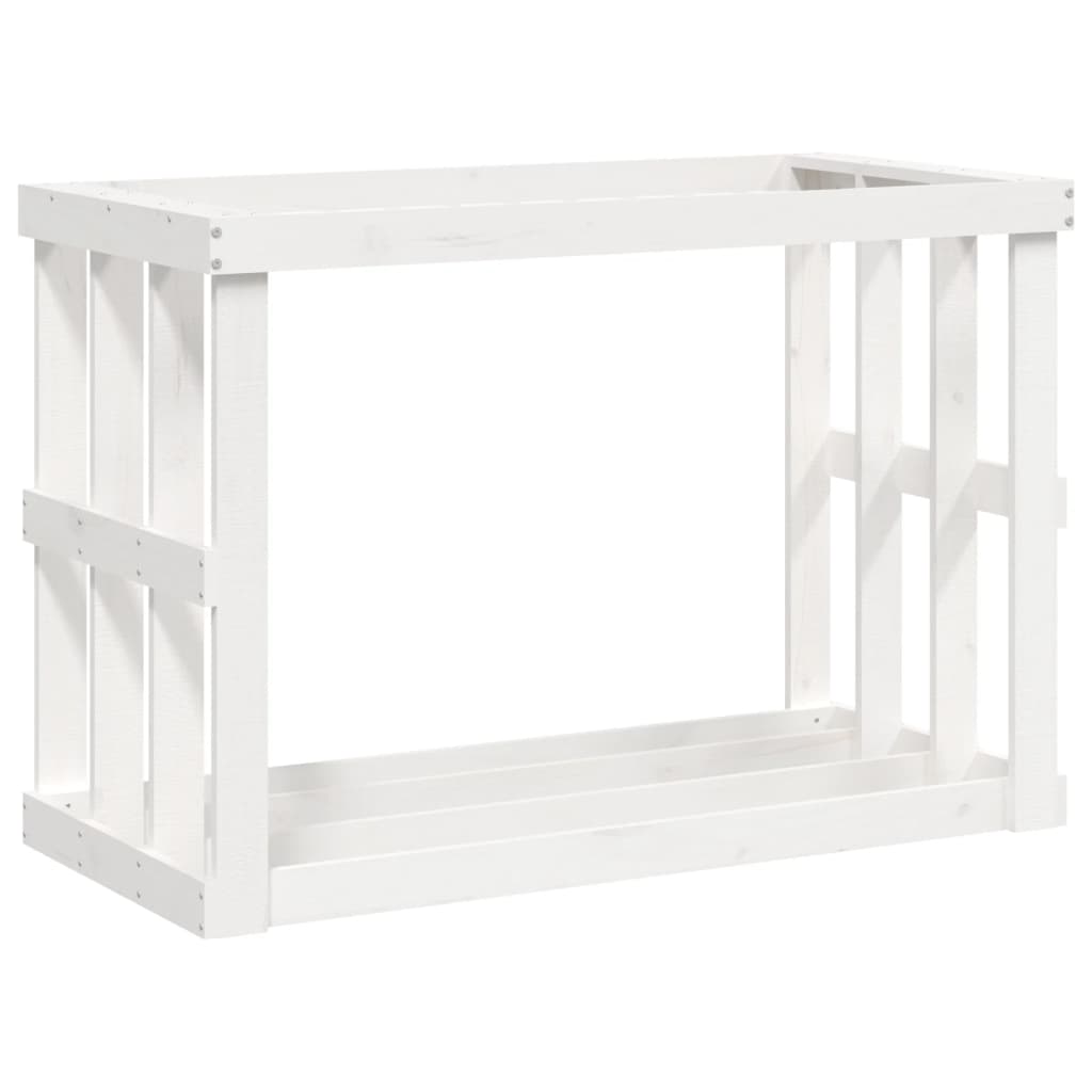 Vidaxl Holzblockhalter 108x52x74 cm Festkiefer weiß