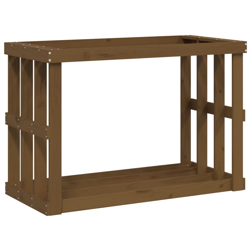 Vidaxl Holzblockhalter 108x52x74 cm Festkiefer Honigbraun
