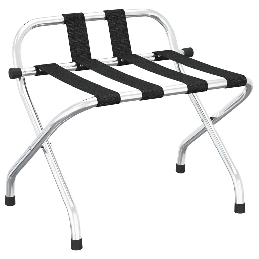 Vidaxl -Gepäckregal mit Rückenlehne 56x39x52 cm silberfarben