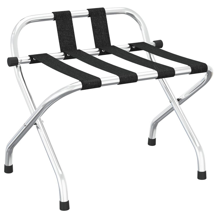 Vidaxl -Gepäckregal mit Rückenlehne 56x39x52 cm silberfarben