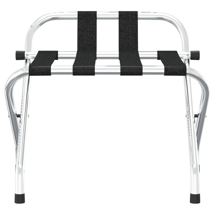 Vidaxl -Gepäckregal mit Rückenlehne 56x39x52 cm silberfarben