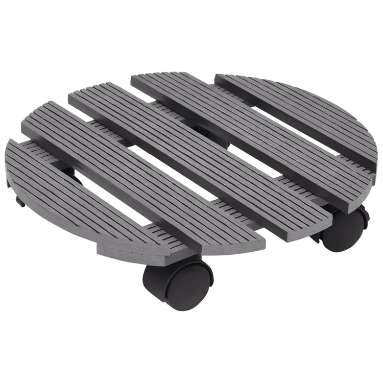 VIDAXL -Pflanzenwagen 4 Stcs Ø30x7,5 cm HKC Grau
