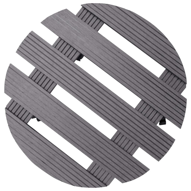 VIDAXL -Pflanzenwagen 4 Stcs Ø30x7,5 cm HKC Grau