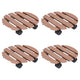 VIDAXL -Pflanzenwagen 4 Stcs Ø30x7,5 cm HKC Brown