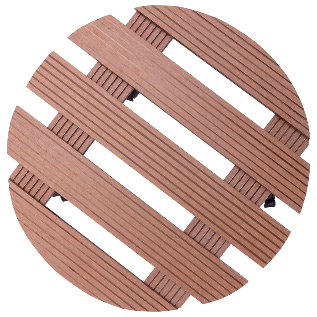 VIDAXL -Pflanzenwagen 4 Stcs Ø30x7,5 cm HKC Brown