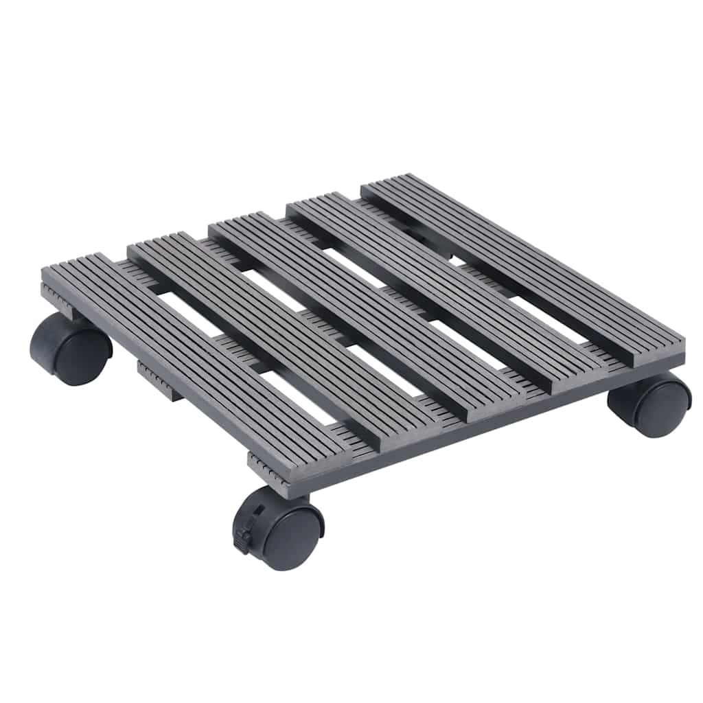 VIDAXL -Pflanzenwagen 4 ST 30x30x7,5 cm HKC Grau
