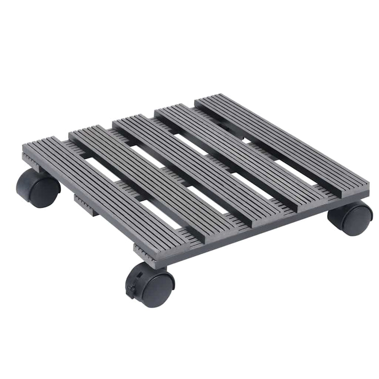 VIDAXL -Pflanzenwagen 4 ST 30x30x7,5 cm HKC Grau