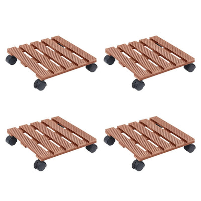 VIDAXL -Pflanzenwagen 4 ST 30x30x7,5 cm HKC Braun