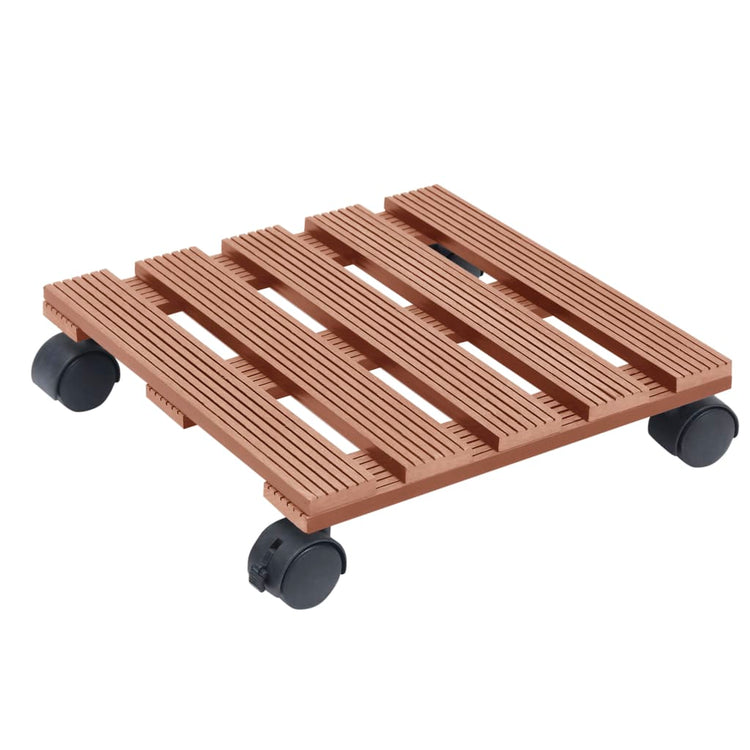 VIDAXL -Pflanzenwagen 4 ST 30x30x7,5 cm HKC Braun
