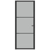 VIDAXL Innenür 83x201,5 cm Mattglas und Aluminiumschwarz