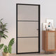 VIDAXL Innenür 102,5x201,5 cm Mattglas und Aluminiumschwarz