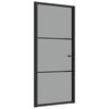 Vidaxl Innenür 93x201,5 cm ESG -Glas und Aluminiumschwarz