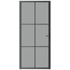 Vidaxl Innenür 93x201,5 cm ESG -Glas und Aluminiumschwarz