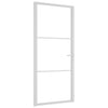 Vidaxl Innenür 93x201,5 cm ESG -Glas und Aluminium weiß
